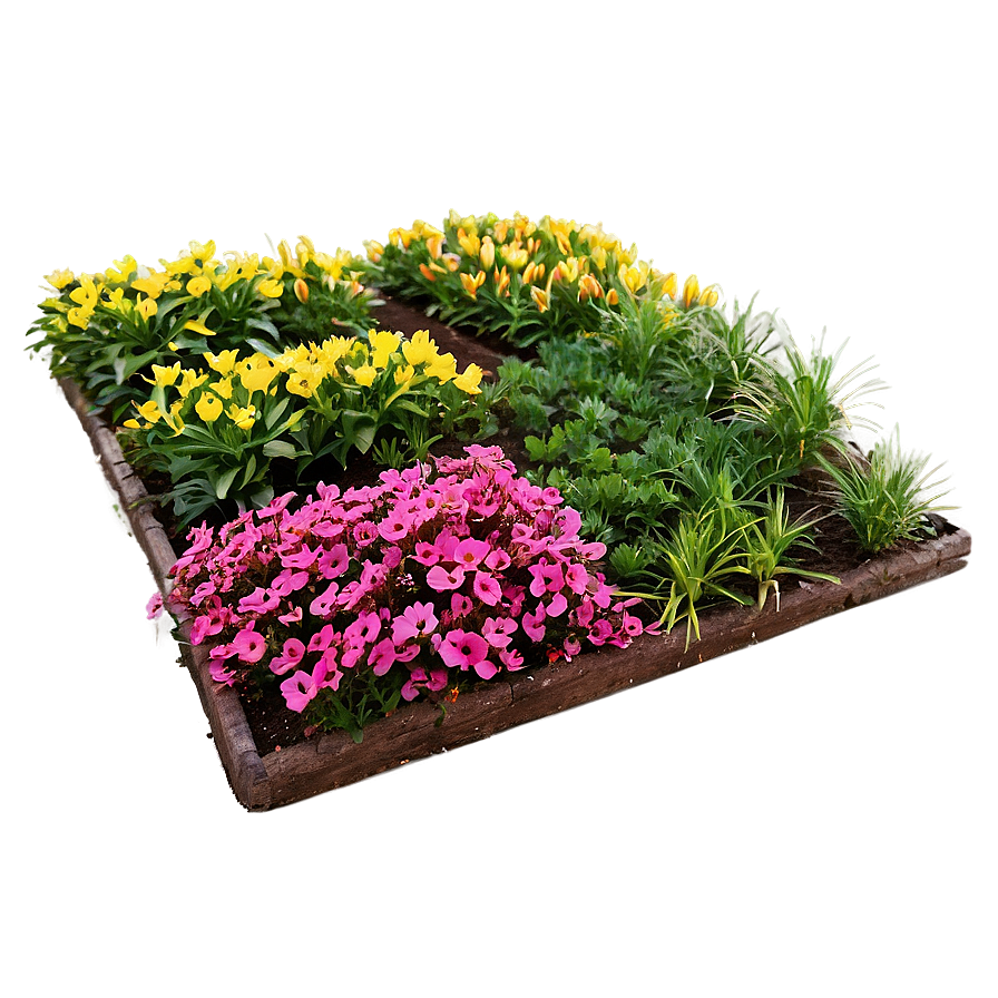 Colorful Flower Bed Png 79