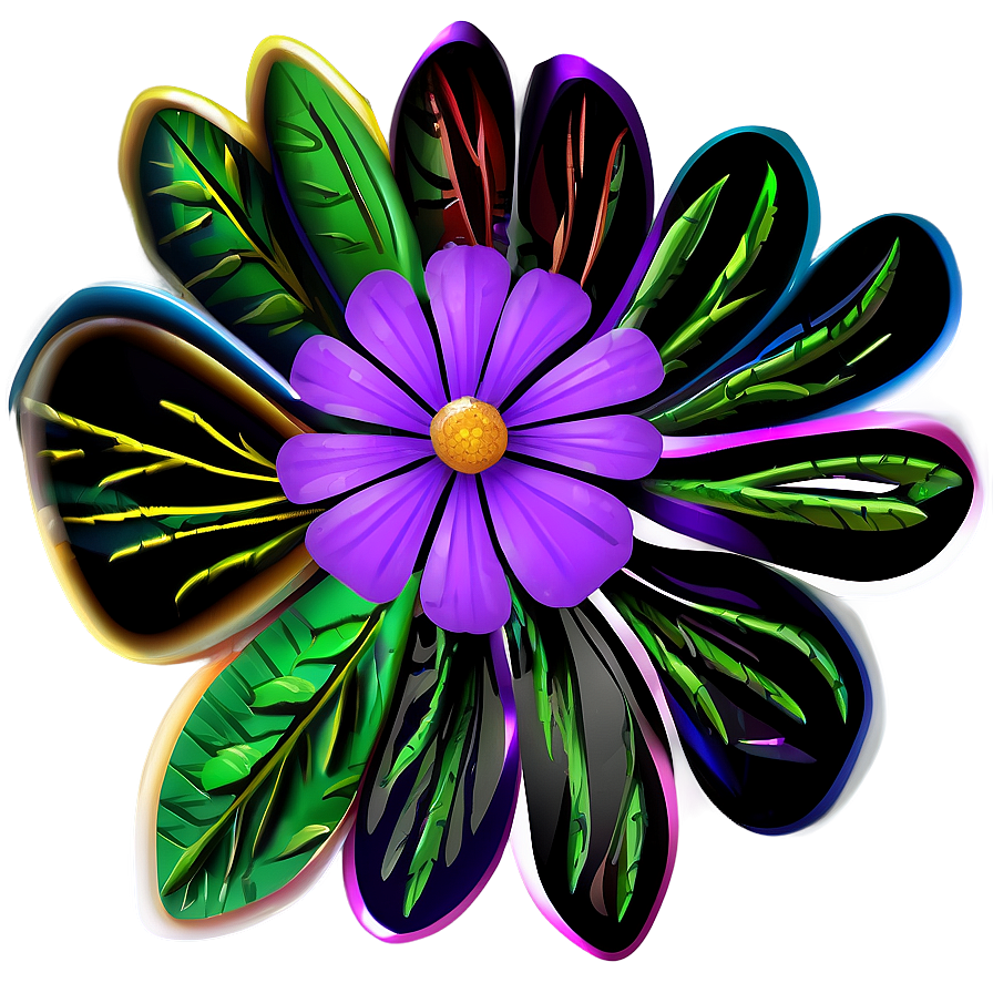 Colorful Flower Outline Png 05252024