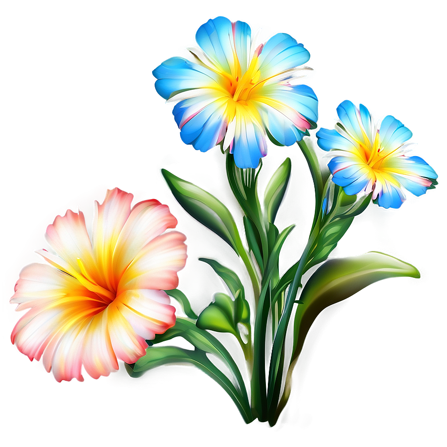 Colorful Flower Outline Png Ryv35