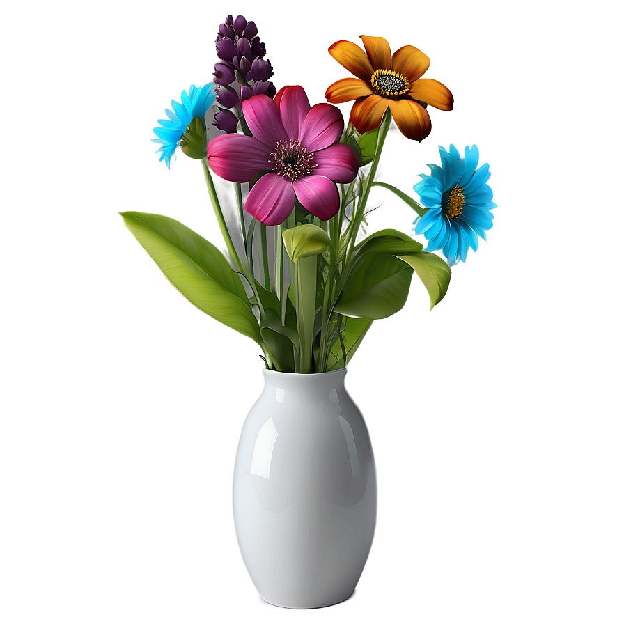 Colorful Flowers In Vase Png 06272024