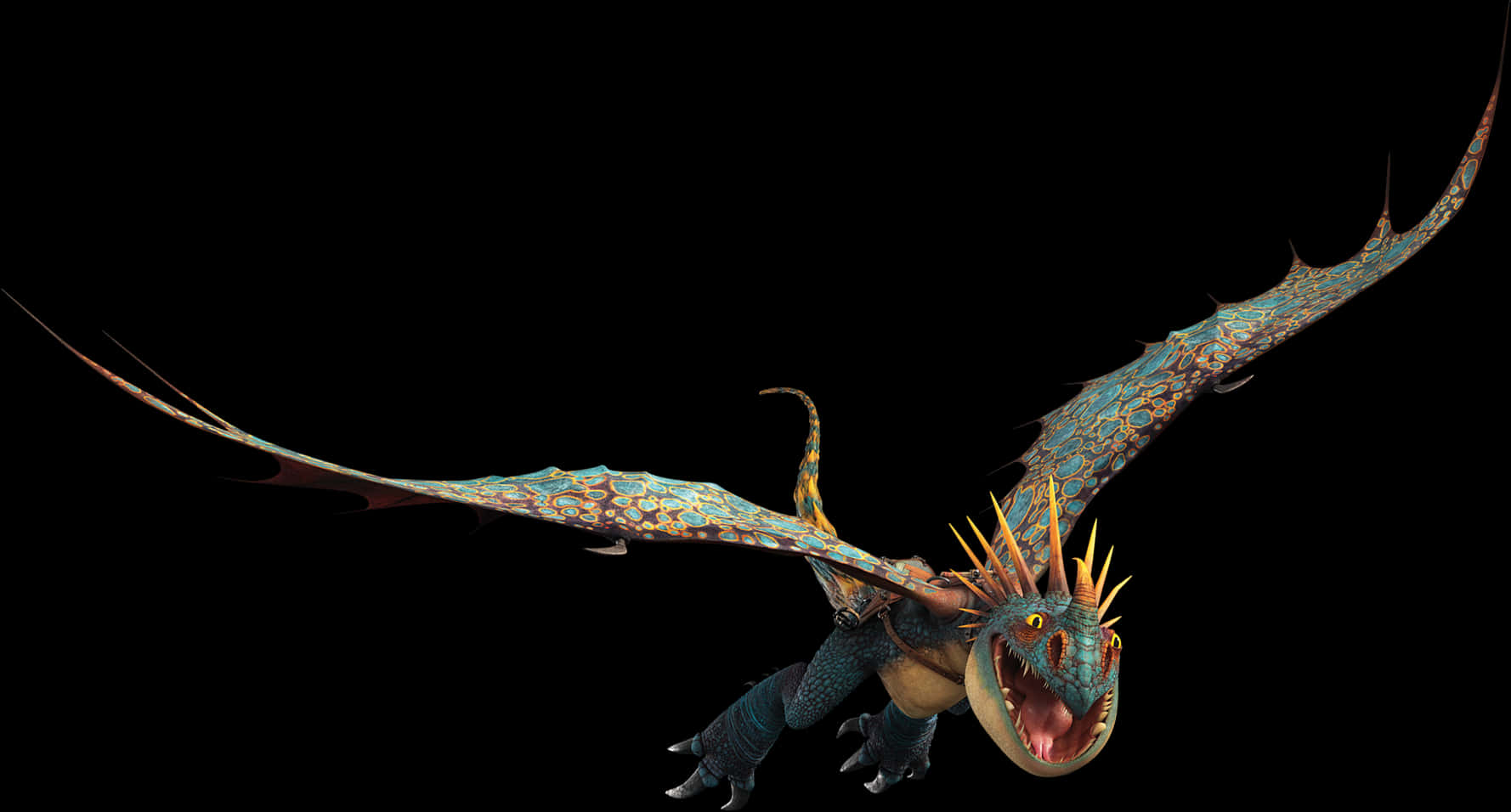 Colorful Flying Dragon PNG with transparent background