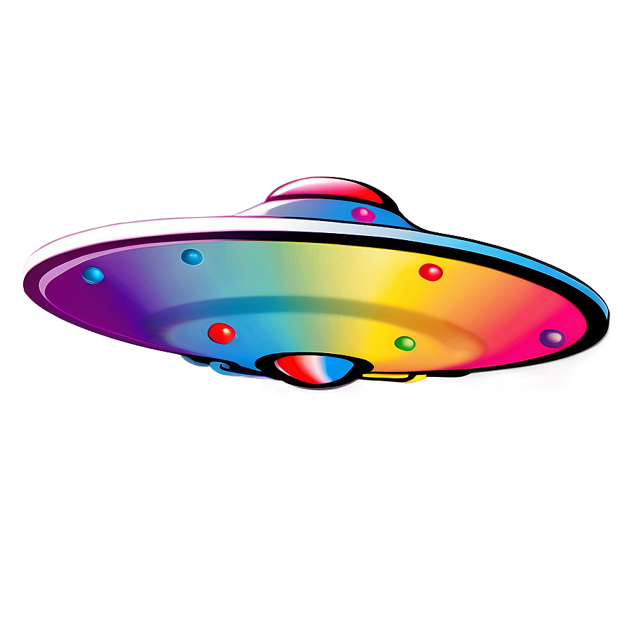 Colorful Flying Saucer Background Png Dbi