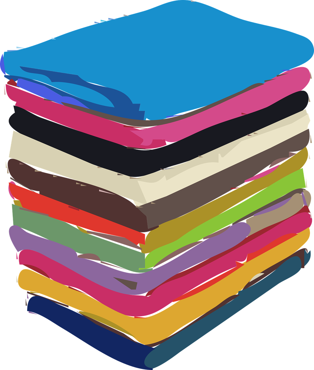 Bathroom, Cloth, Clothing, Folded, Rainbow, Towels - Towels Clipart, HD Png Download PNG image with a transparent background, free high-resolution download
