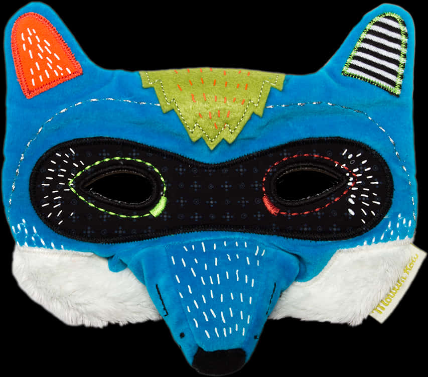 Colorful_ Fox_ Mask_ Plush_ Material