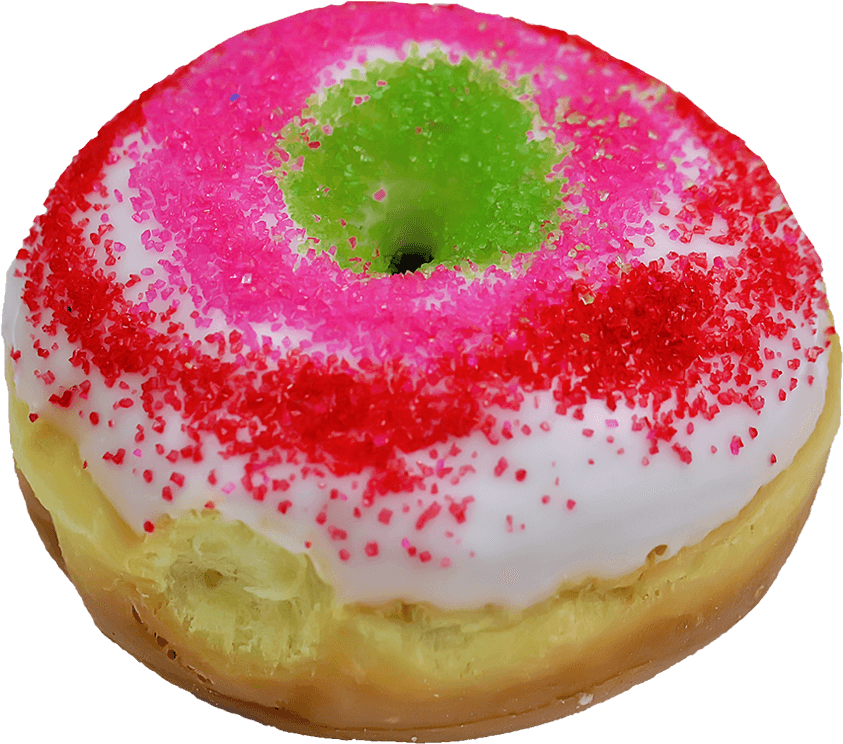 Colorful Frosted Donut