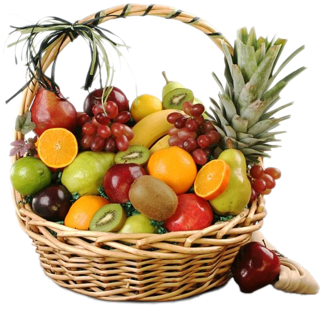 Colorful Fruit Basket Assortment