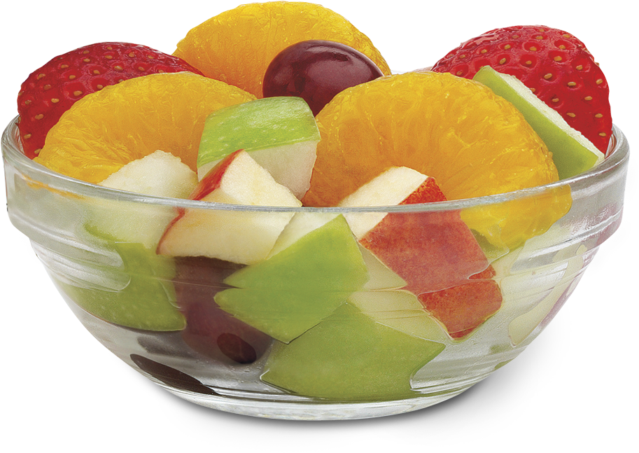 Colorful Fruit Salad Bowl PNG with transparent background