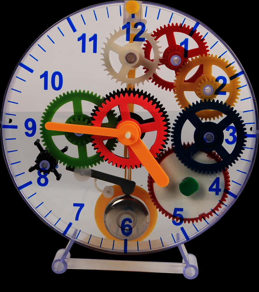 Colorful Gear Clock Design