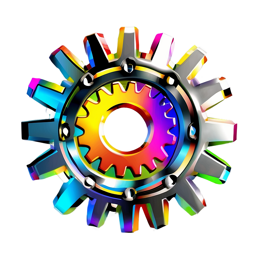 Colorful Gear Icon Png Acq