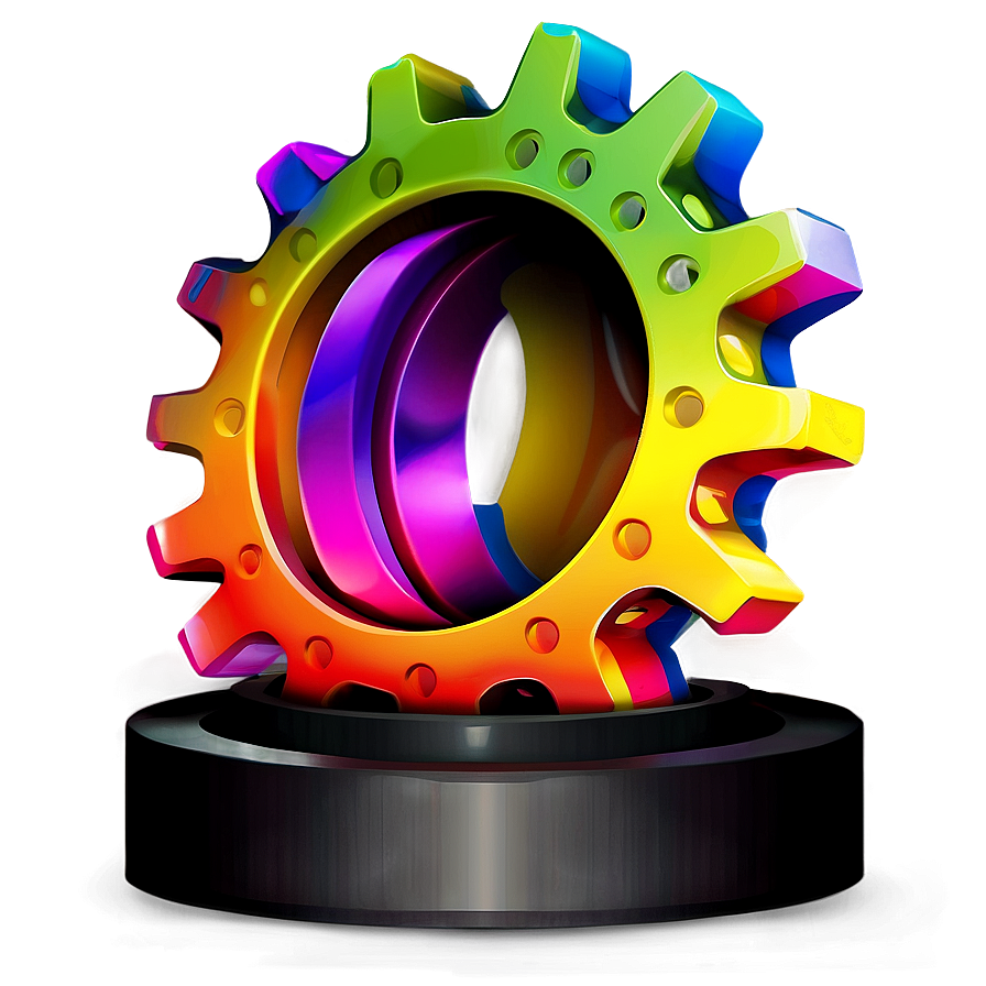 Colorful Gear Icon Png Htu58