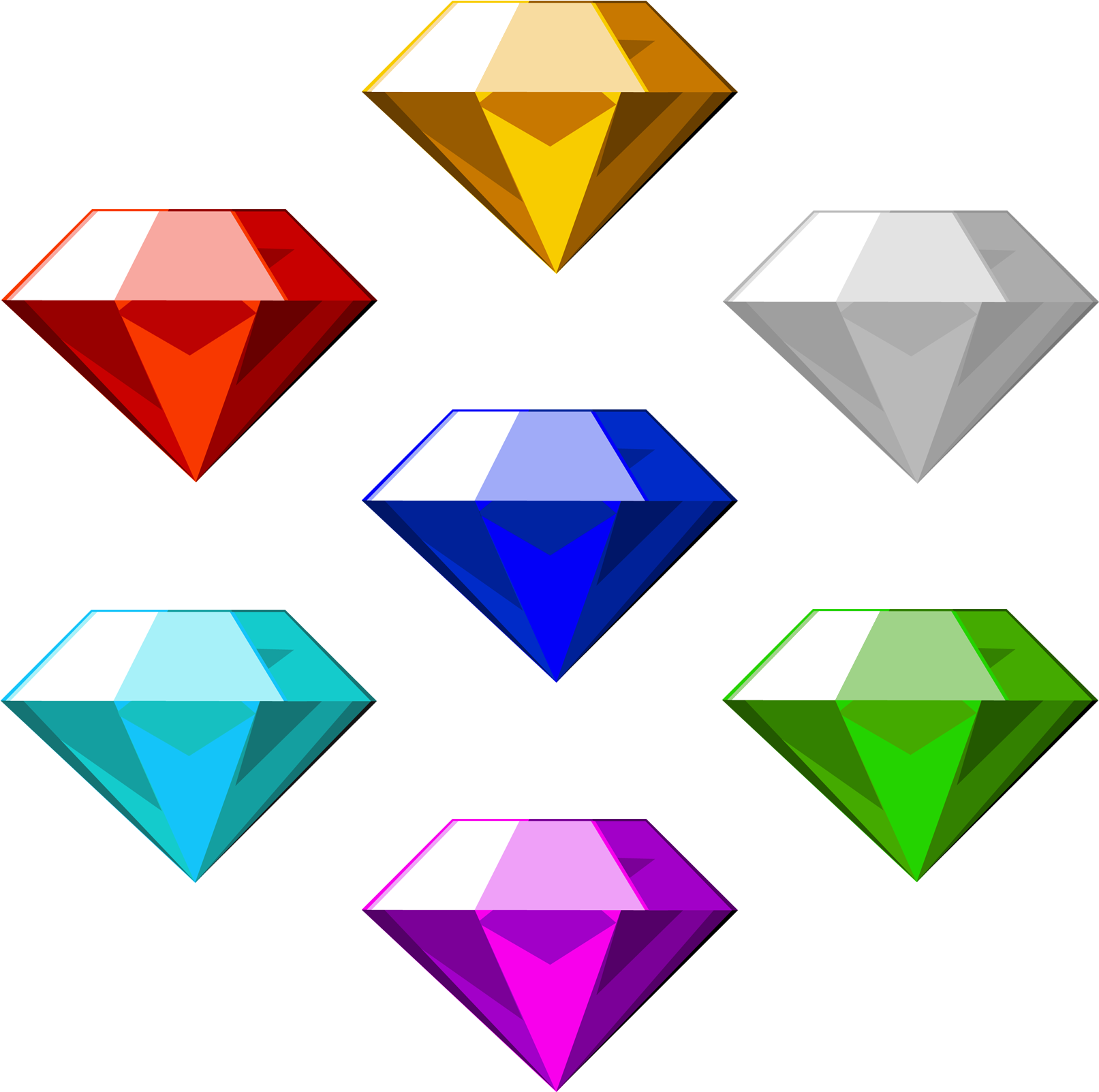 Colorful Gemstone Vector Illustration