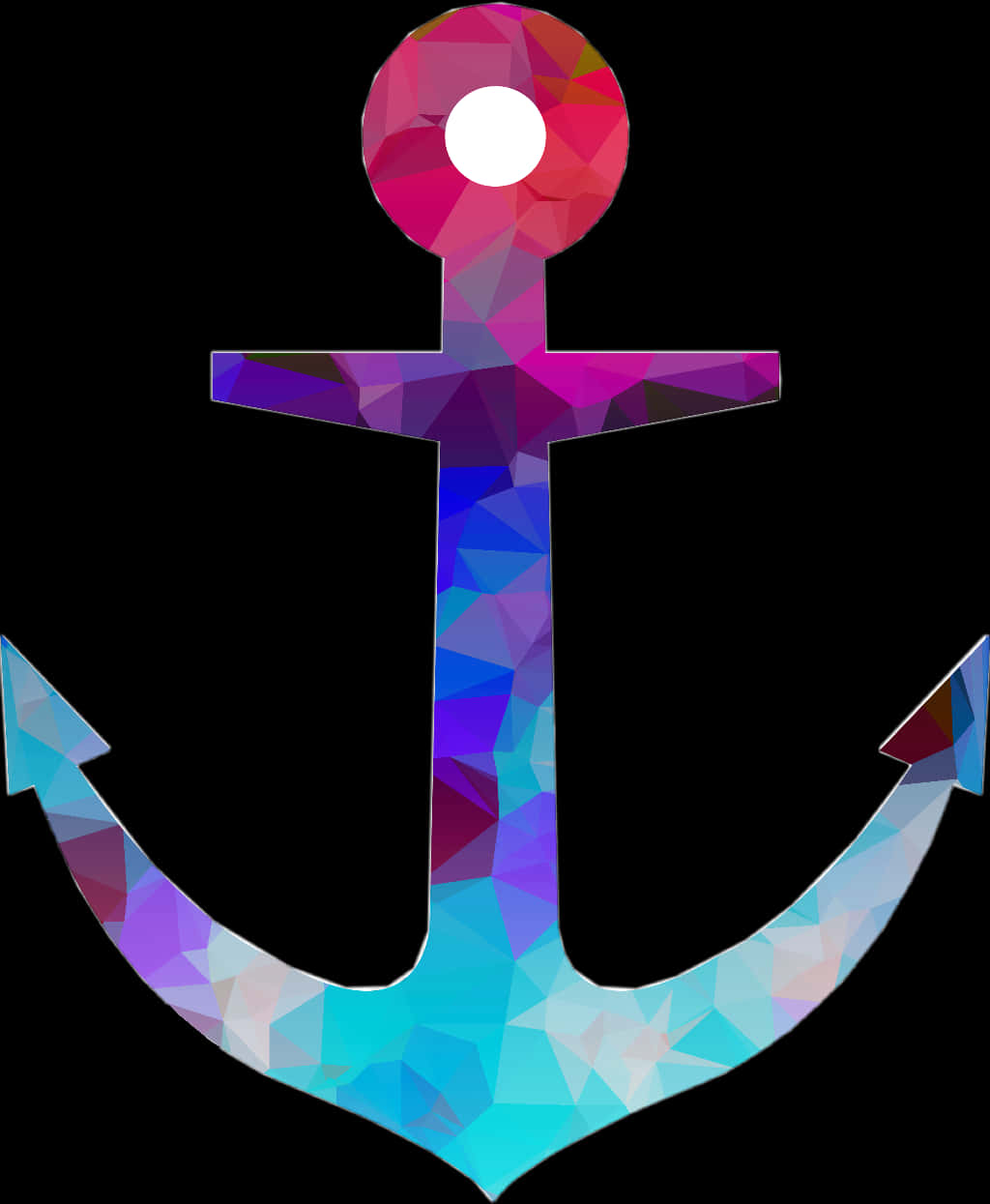 Colorful Geometric Anchor Art