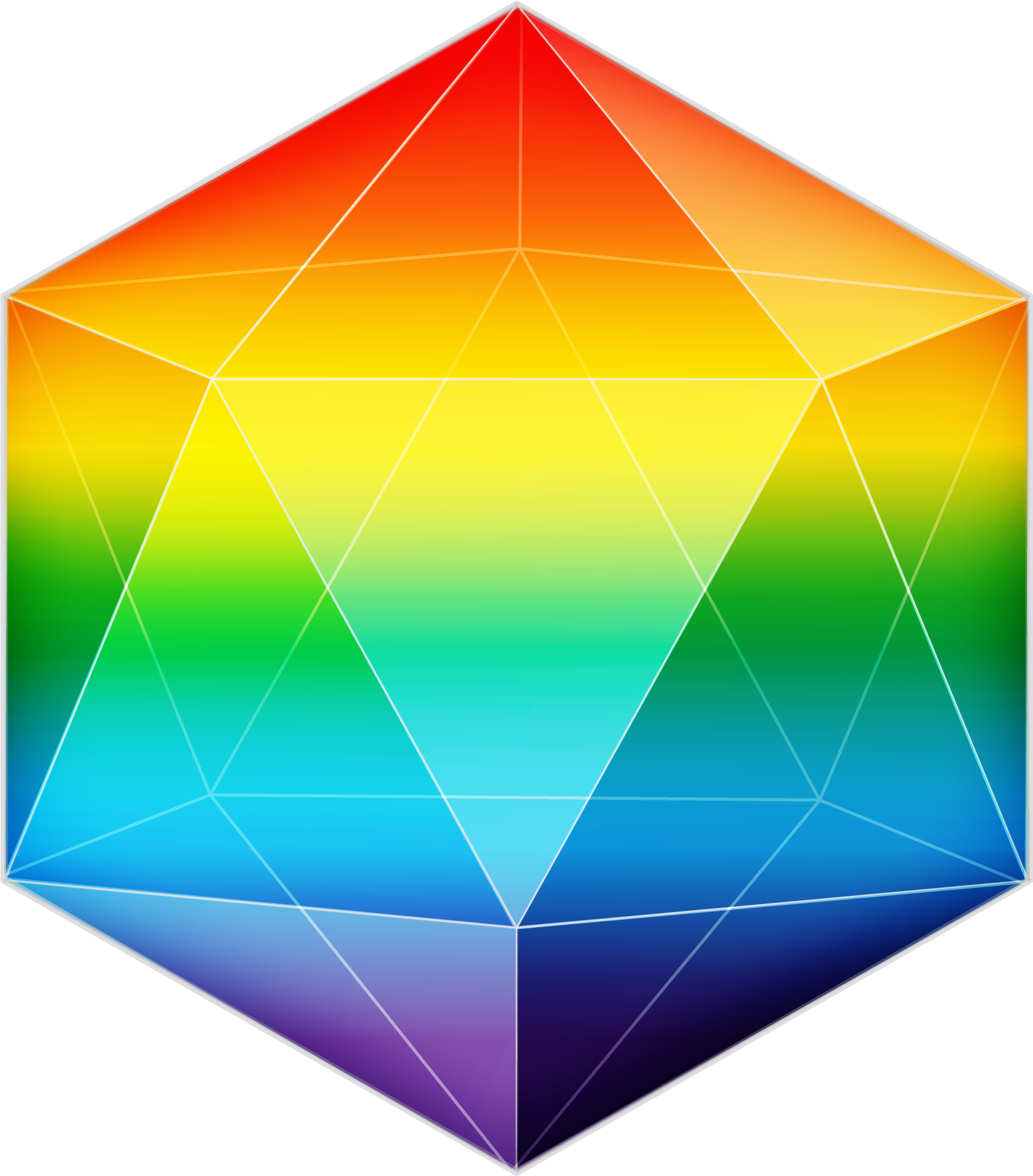 Colorful Geometric D20 Dice