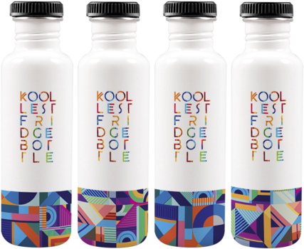 Tribal Fridge Stainless Steel Water Bottles, 750 Ml, - Steel Water Bottle For Fridge PNG with transparent background