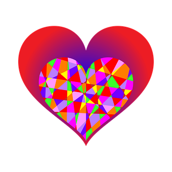 Colorful Geometric Heart