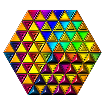 Colorful Geometric Pattern PNG with transparent background