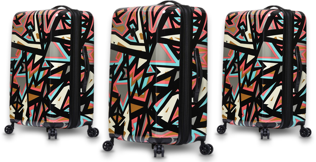 Colorful Geometric Pattern Luggage