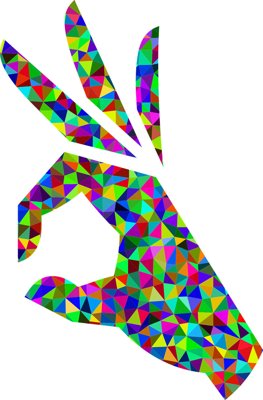 Colorful Geometric Rabbit Art