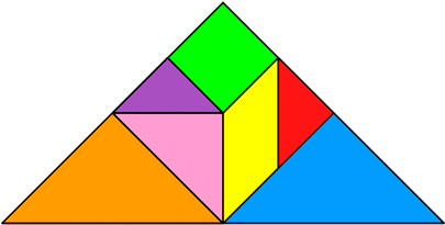 Tangram Triangle - Make A Triangle With Tangrams PNG image with a transparent background, free high-resolution download