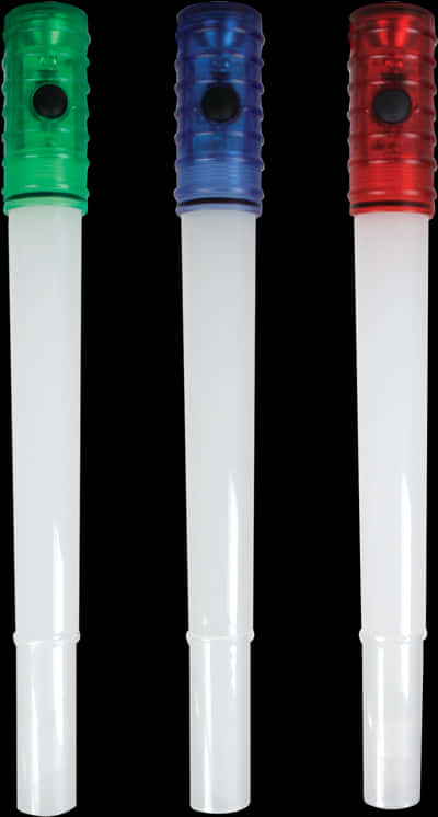 Colorful Glow Sticks Black Background