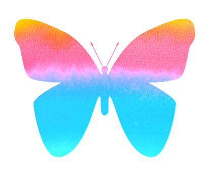 Colorful Gradient Butterfly Graphic