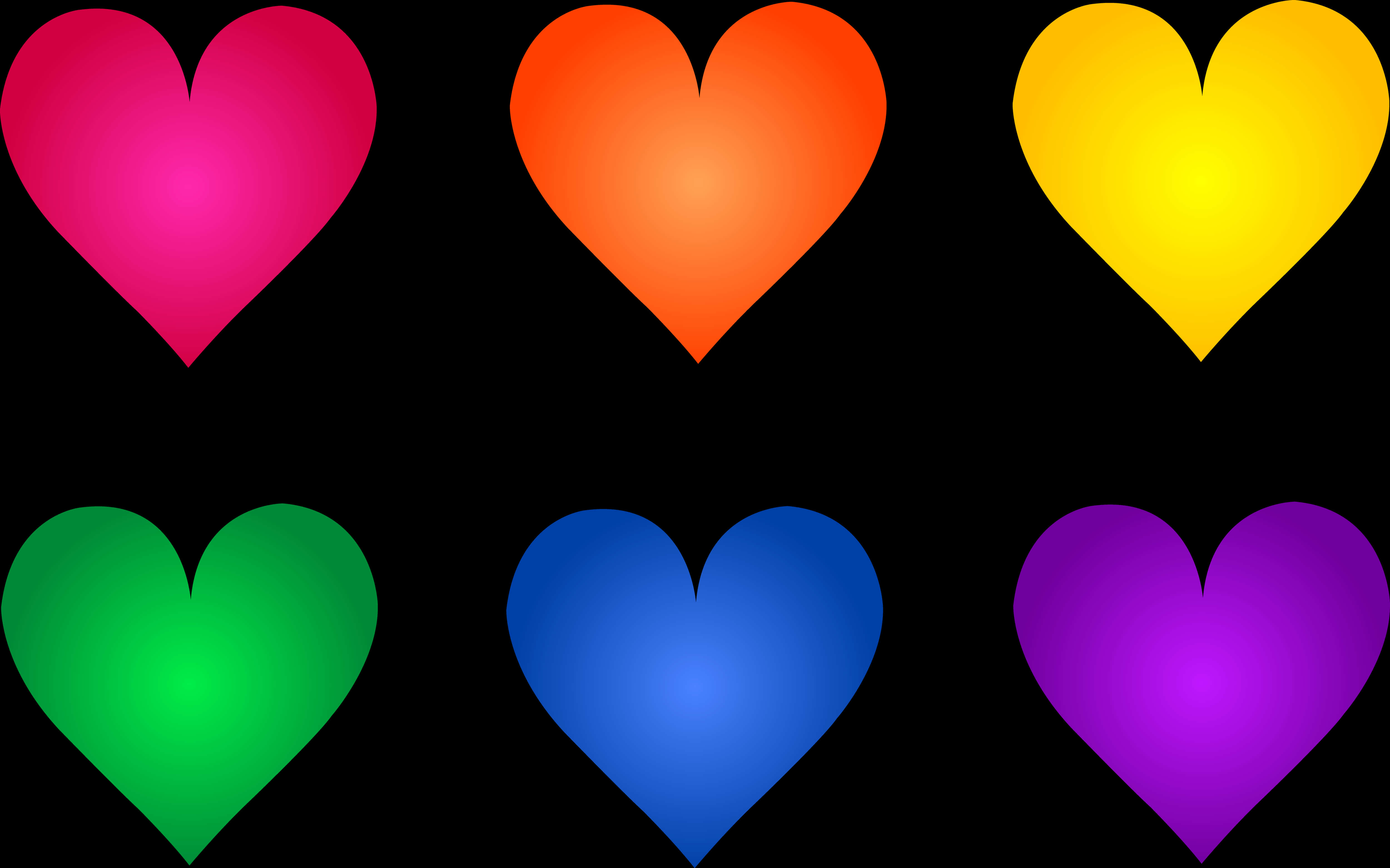 Colorful Gradient Hearts Clipart