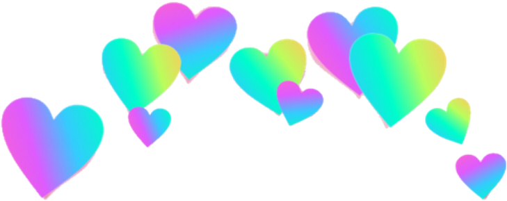 Colorful Gradient Hearts Pattern