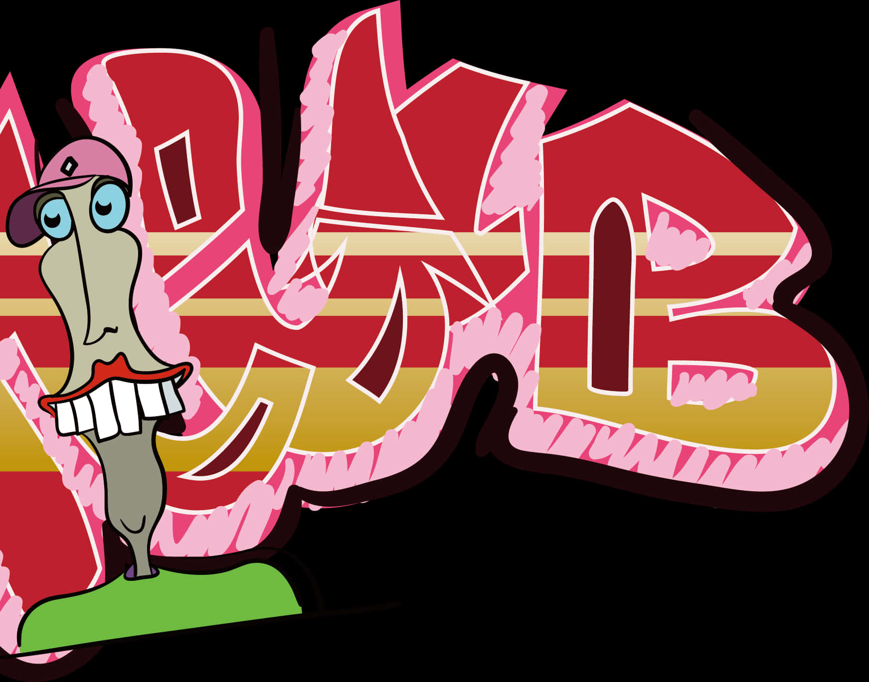 Colorful_ Graffiti_ Art_with_ Character PNG with transparent background