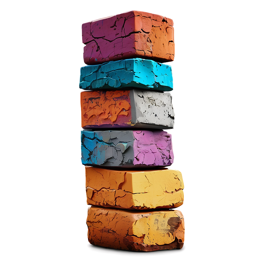 Colorful Graffiti Bricks Png 05242024