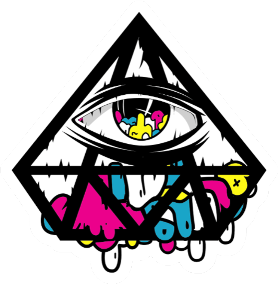 Colorful Graffiti Illuminati Eye Graphic