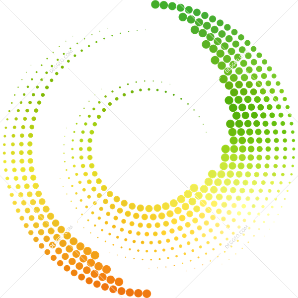 Colorful Halftone Spiral Pattern