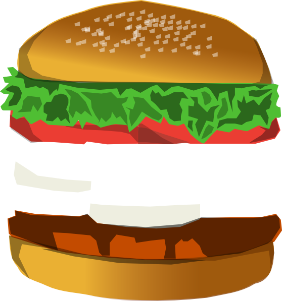 Colorful Hamburger Illustration