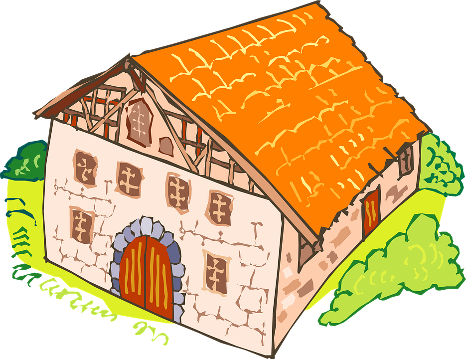 Colorful Hand Drawn Mansion PNG with transparent background