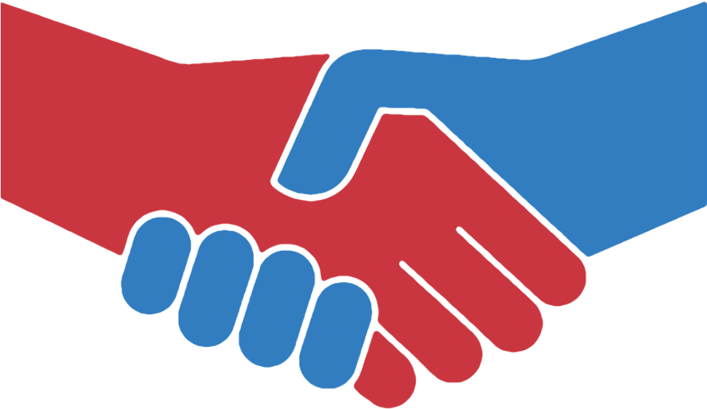 Colorful Handshake Agreement PNG with transparent background