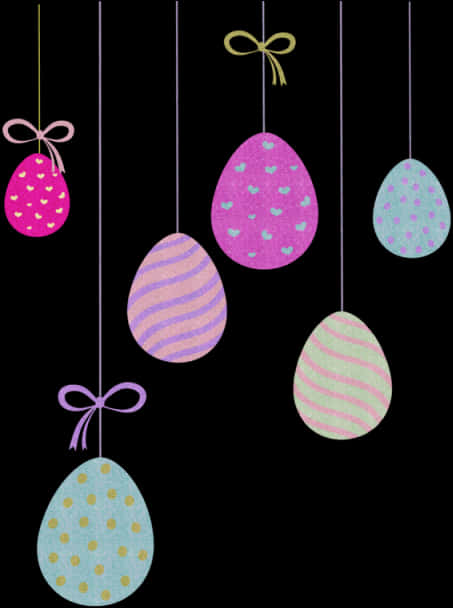 Colorful Hanging Easter Eggs