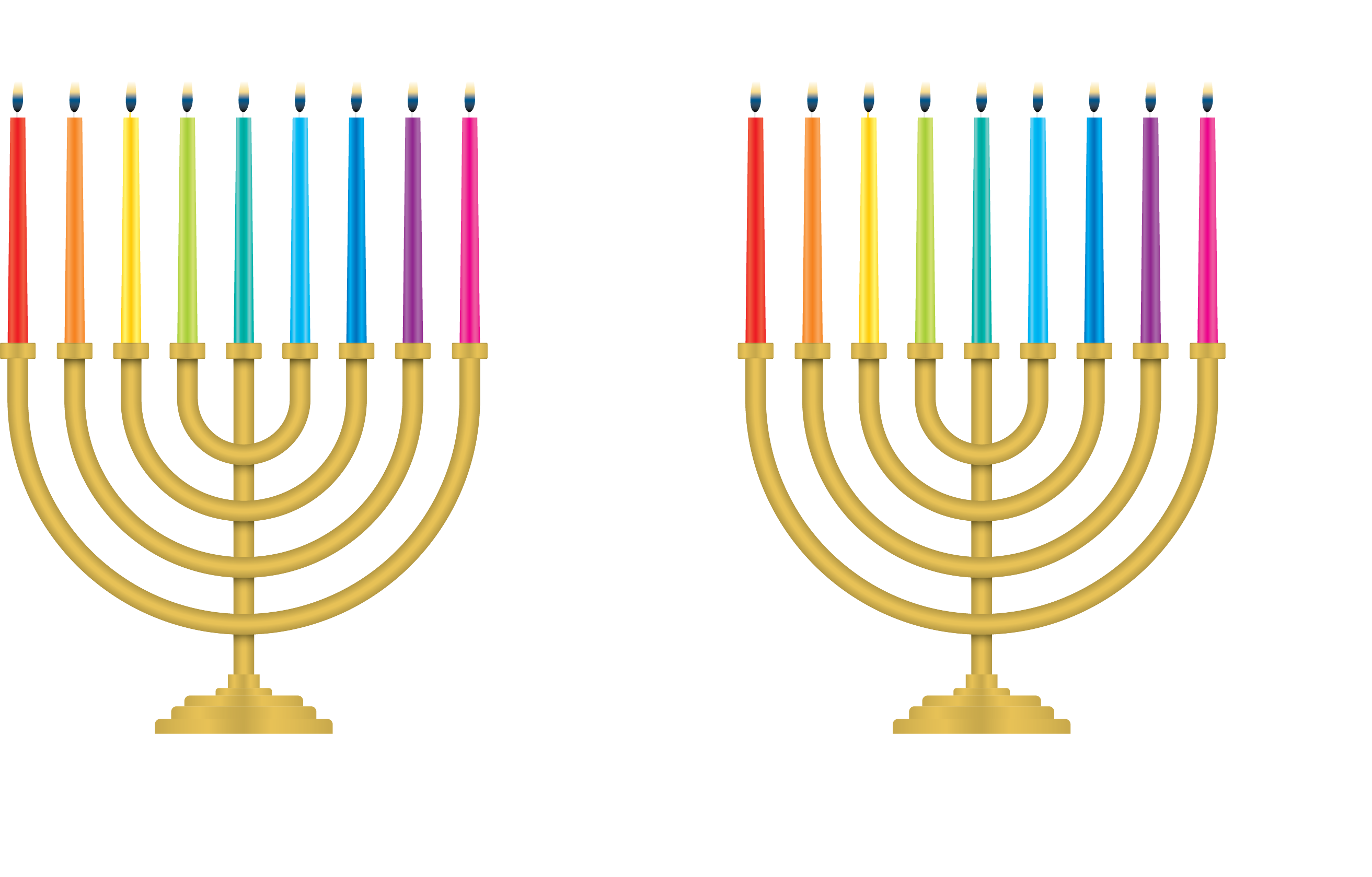 Hanukkah Png - Hanukkah Candles Color Order, Transparent Png PNG with transparent background