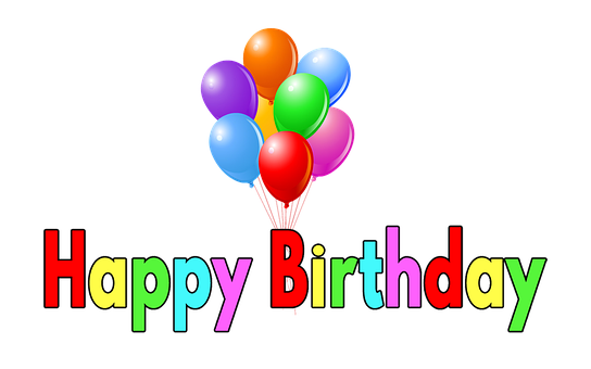 Colorful_ Happy_ Birthday_ Balloons PNG with transparent background