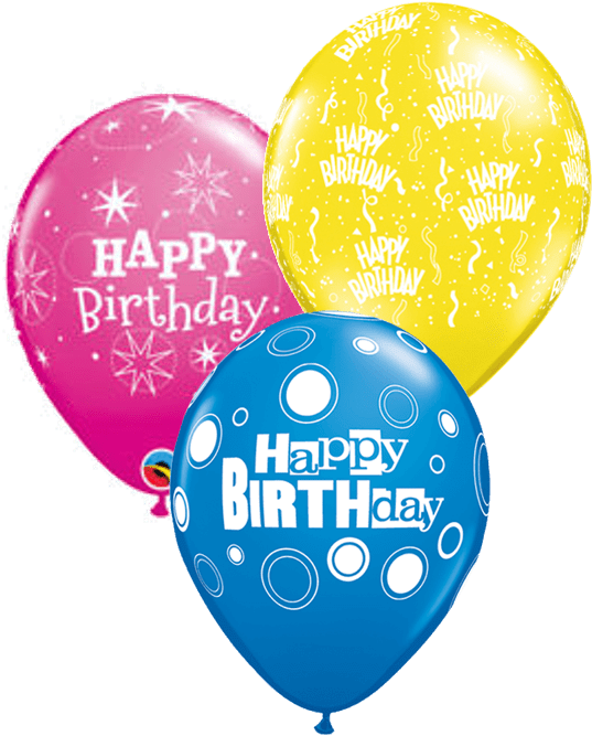 Colorful Happy Birthday Balloons