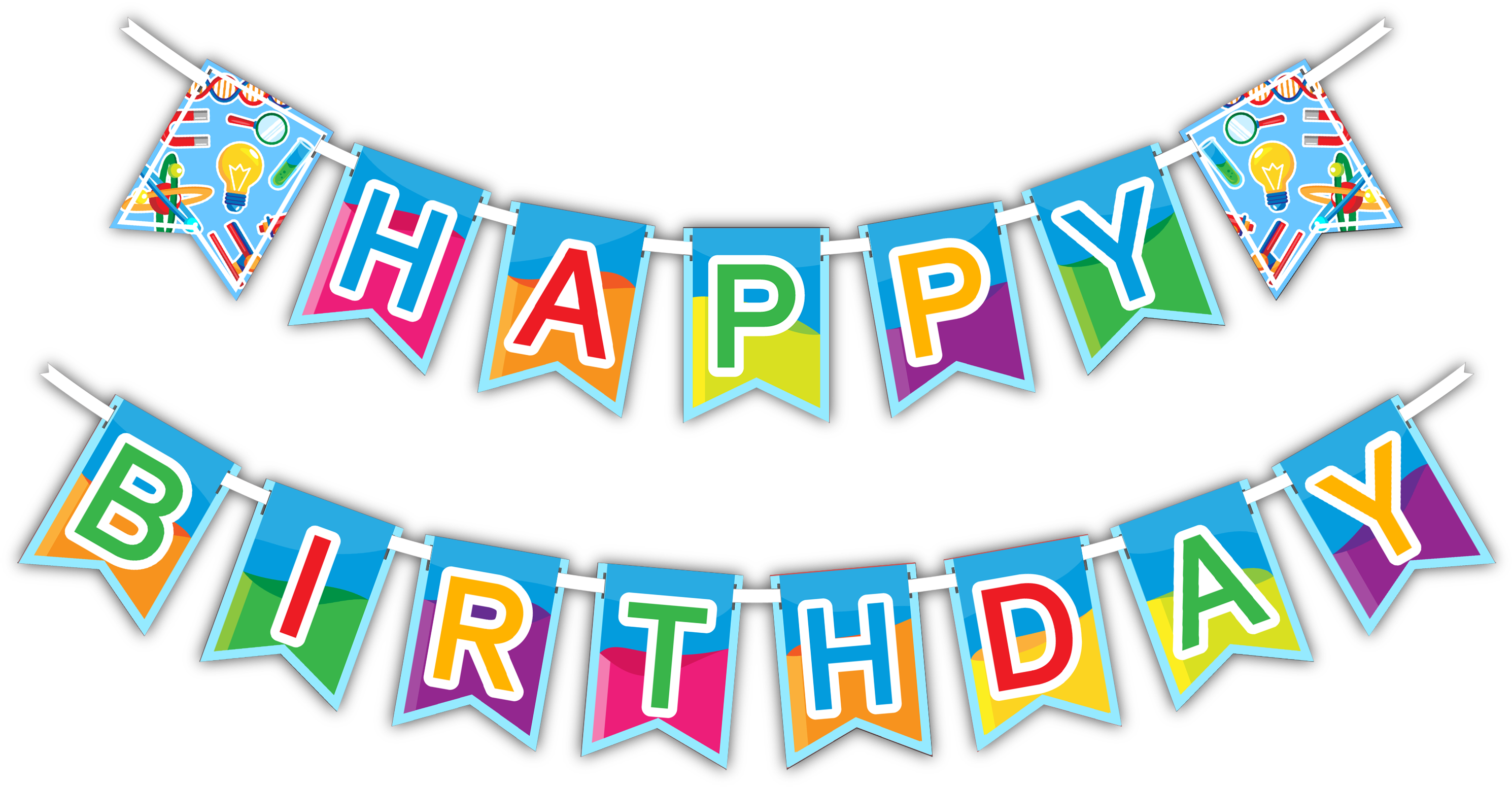 Colorful Happy Birthday Banner