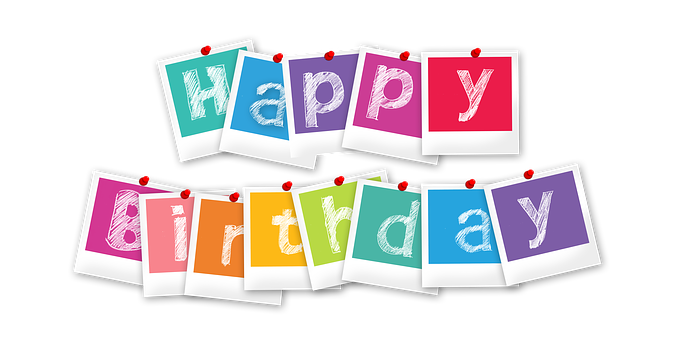 Colorful Happy Birthday Banner Image PNG with transparent background
