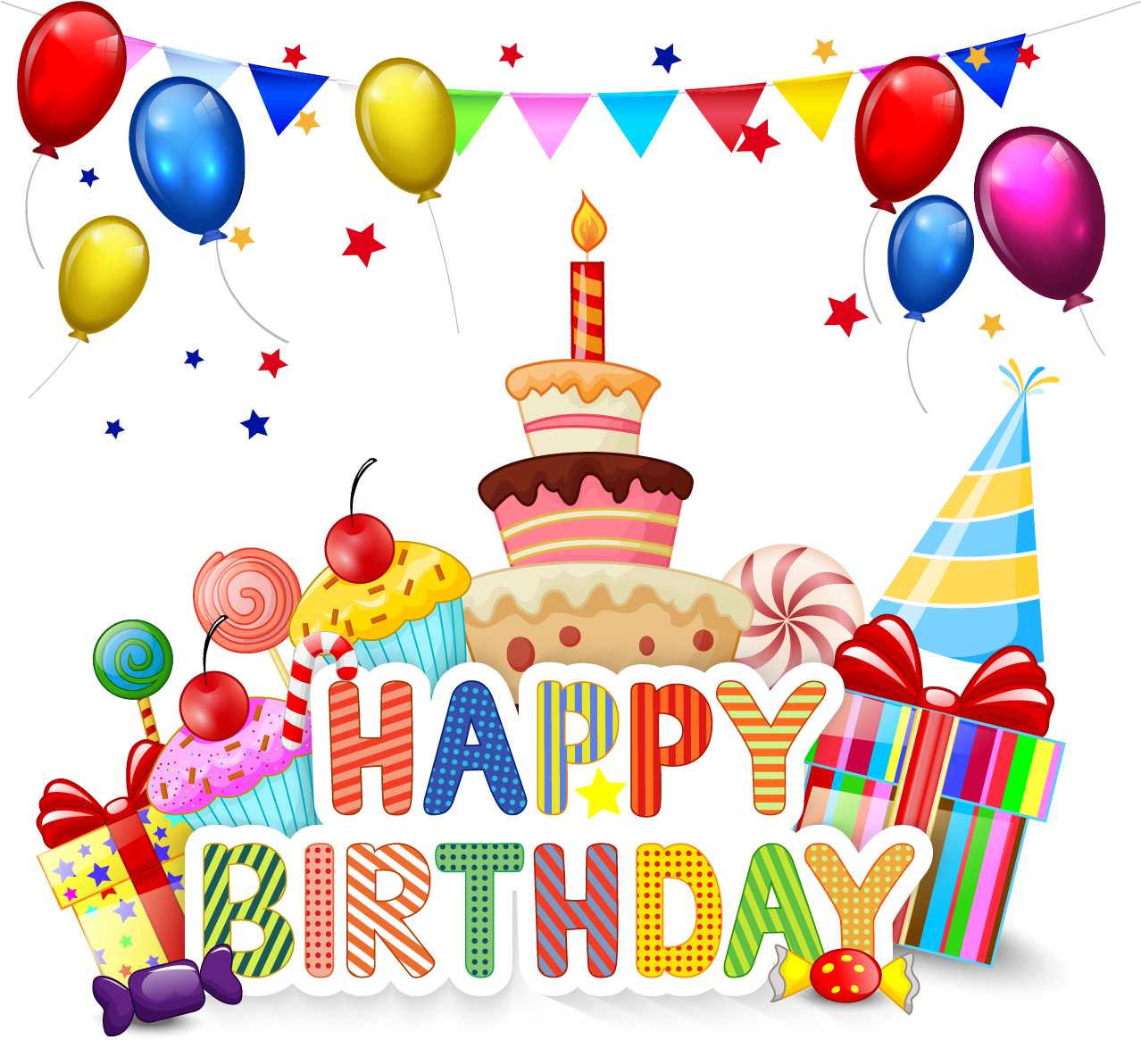 Colorful Happy Birthday Celebration Background