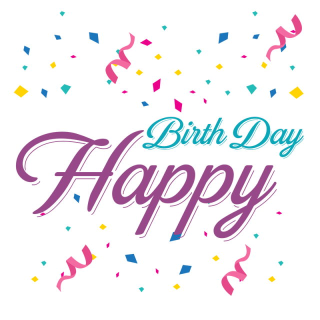 Colorful_ Happy_ Birthday_ Greeting PNG with transparent background