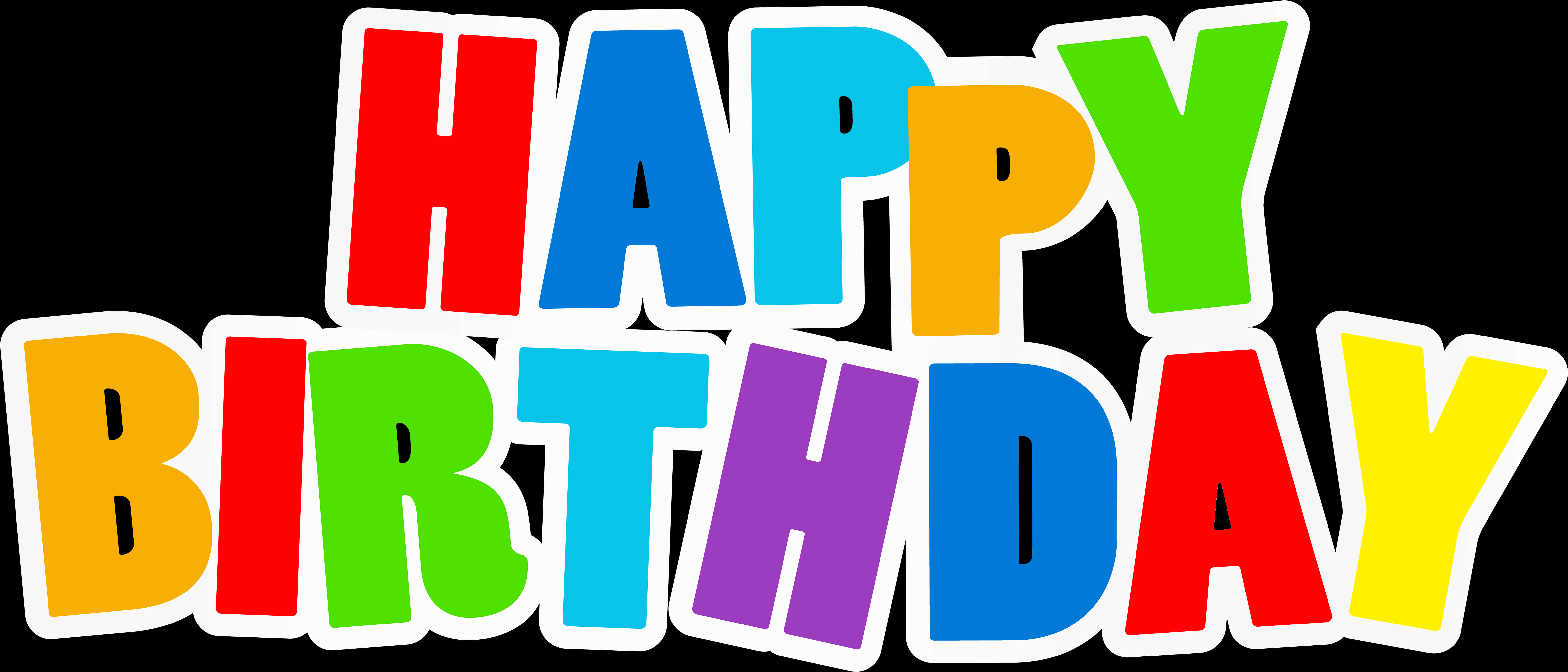 Colorful Happy Birthday Text Banner