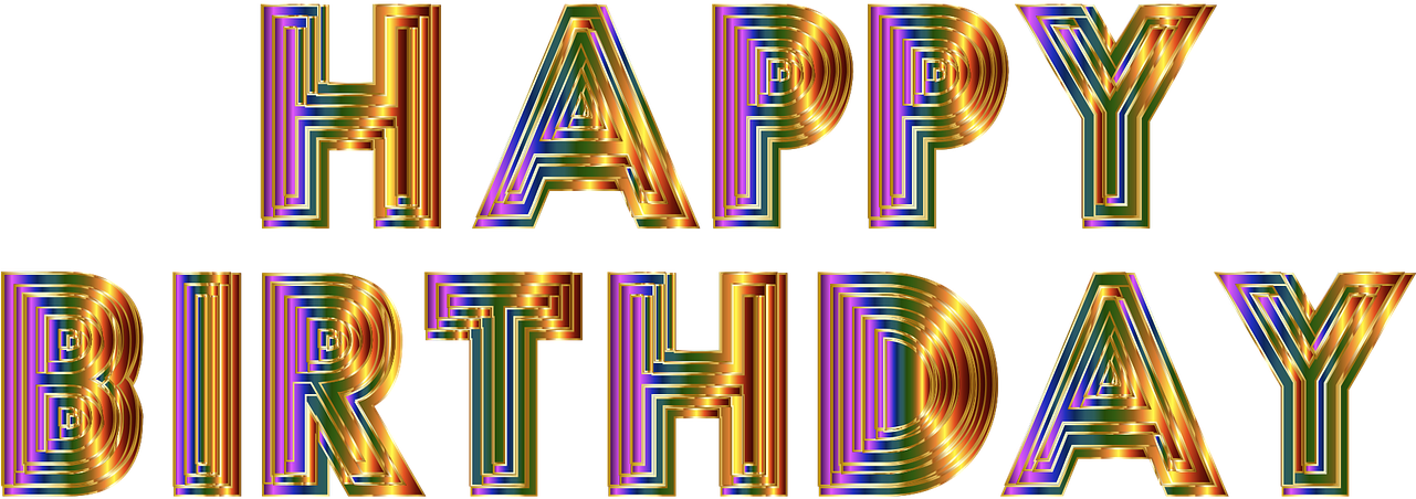 Gold Happy Birthday Png, Transparent Png PNG with transparent background