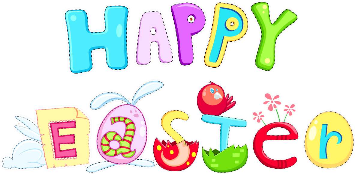 Colorful Happy Easter Greeting