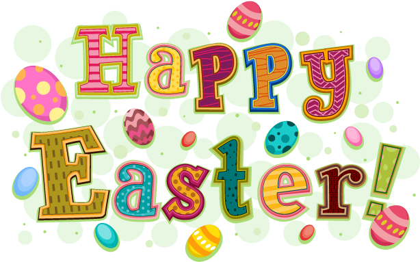 Colorful Happy Easter Greeting