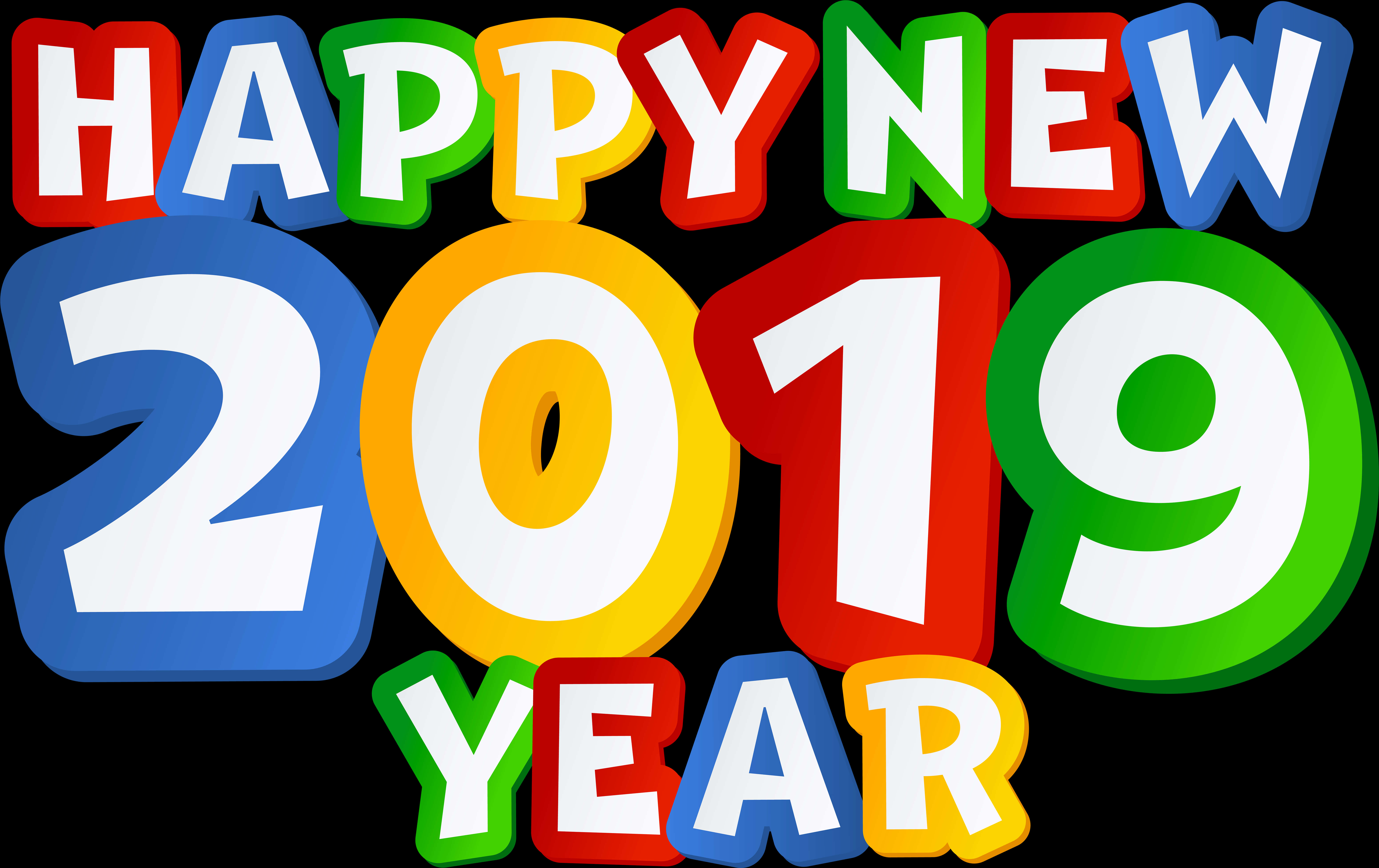 Transparent Bing Clipart - Happy New Year 2019 Sticker, HD Png Download PNG with transparent background