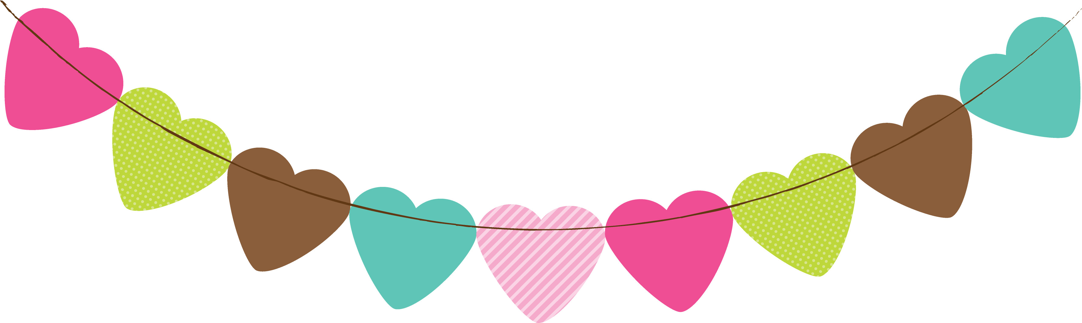 Colorful Heart Banner Graphic