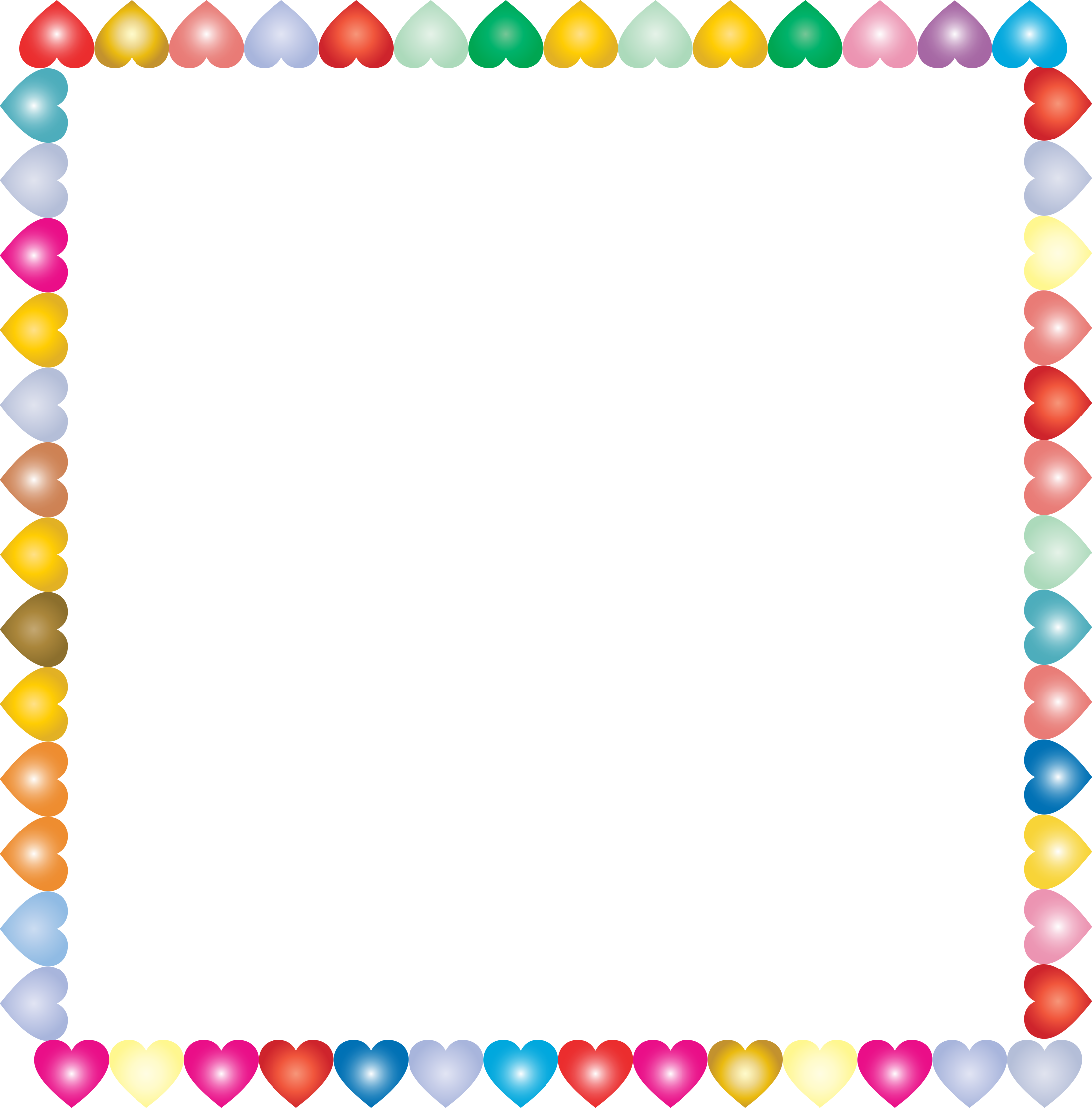 Png Hearts Photo Frame Clipart , Png Download - Hearts Border Ms Word, Transparent Png PNG image with a transparent background, free high-resolution download