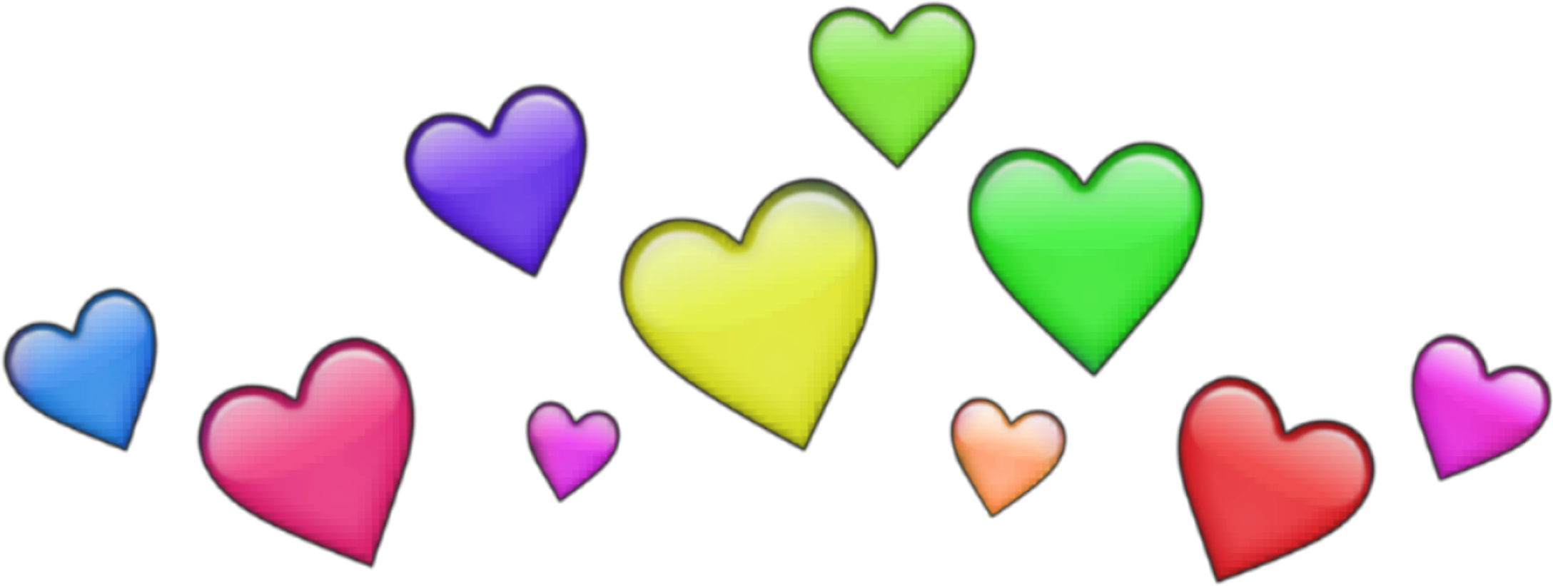 Colorful Hearts Array